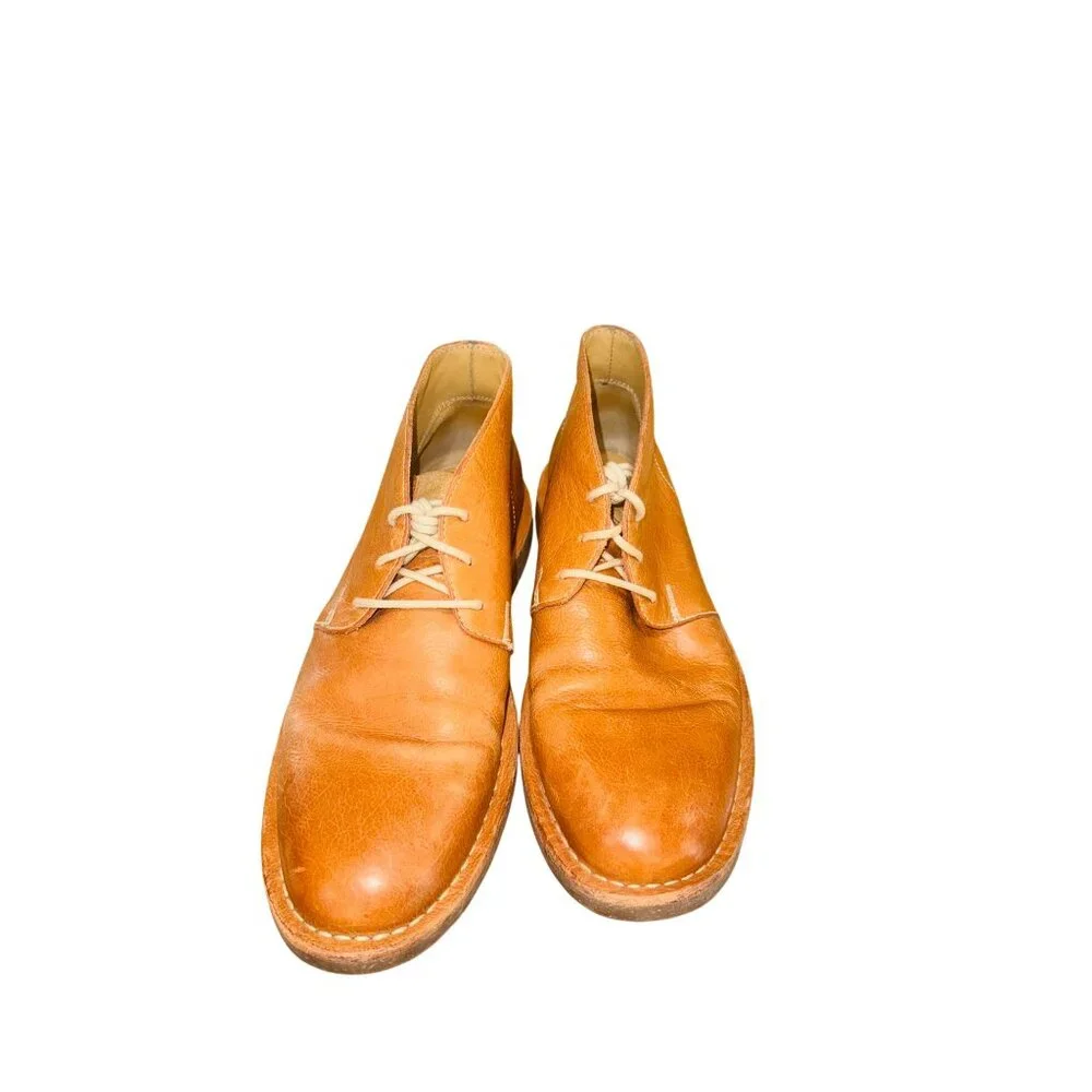 Cole Haan Glenn Cognac Leather Chukka Boots Amber Tan 8 Luxury Office City Money